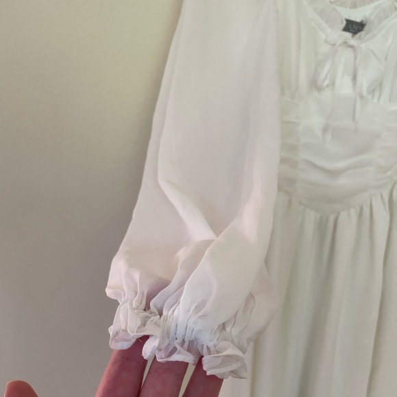 🌸 LICHI midi dress with pleated bodice and semi-transparent sleeves - Picture 11 of 17